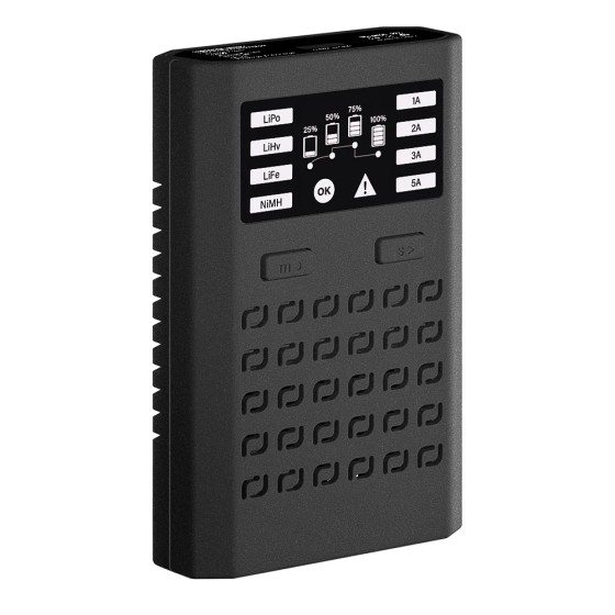 EV-Peak Quad 60W 5A Balance Charger High Power Density 2S-6S Multi Battery Charger for RC FPV Racing Freestyle Drones DIY Parts